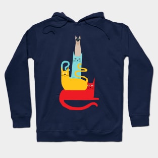 Curious Colorful Cats Funny Hoodie